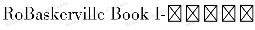RoBaskerville Book I字体转换